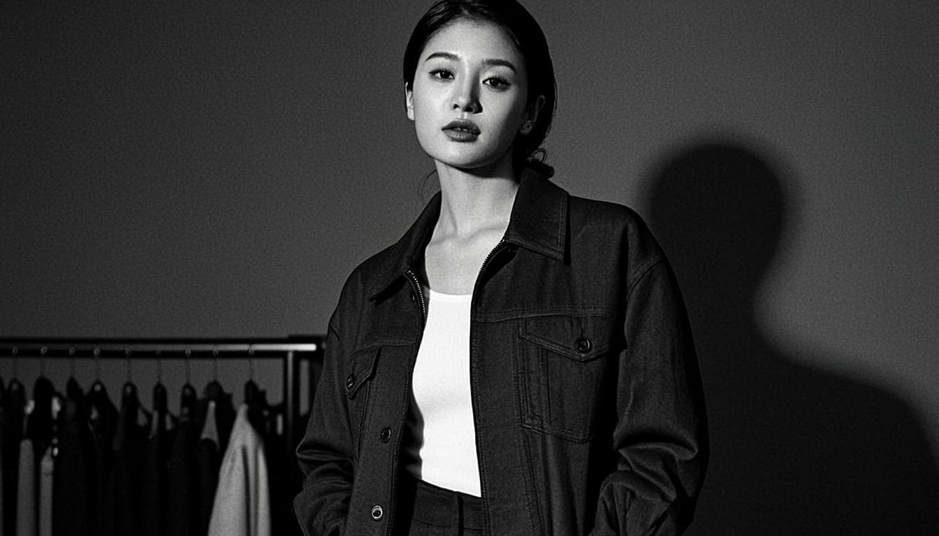 Modèle en tenue tendance